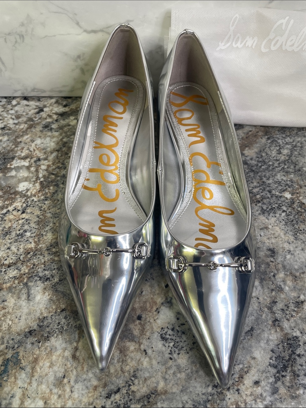 Sam Edelman Kaya 2 Women's Silver Pumps with dust bag